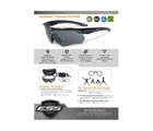 Універсальні балістичні окуляри ESS CROSSBOW BLACK 2X W/CLEAR & W/SMOKE GRAY США - зображення 5