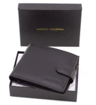 Кошелек из кожи для парней с отделом для документов 11х9,5 Marco Coverna M13-208 (21589) черный