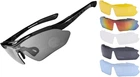 Окуляри спортивні RockBros Polarized UV400 5 лінз велосипедні Чорні (PH050411)