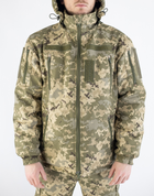 Военная зимняя куртка пиксель ММ-14 ВСУ (Softshell+пух), M - изображение 1