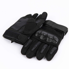 Тактические перчатки сенсорные с кастетом черные 2116b XL - изображение 2