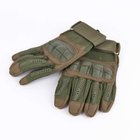 Тактические перчатки сенсорные с кастетом хаки 2116h 2XL - изображение 3