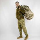 Баул тактичний військовий транспортний сумка-рюкзак 120 л Піксель - зображення 4