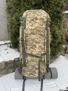 Баул 100 литров армейский ткань кордура ВСУ тактический сумка рюкзак походный с местом под каремат пиксель - изображение 8