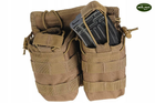 Двойная сумка для магазинов 7,62 AK M14 MOLLE MIL-TEC COYOTE - изображение 5