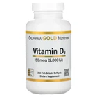 Вітамін D3 California Gold Nutrition (Vitamin D3) 2000 МО 360 капсул CGN01180