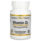 Вітамін D3 California Gold Nutrition (Vitamin D3) 5000 МО 90 капсул CGN01065