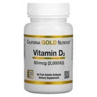 Витамин D3 California Gold Nutrition (Vitamin D3) 2000 МЕ 90 капсул CGN01179