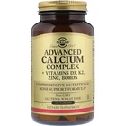 Біодобавка Solgar Комплекс кальцію з вітамінами та мінералами (Calcium Complex + Vitamins D3, K2, Zinc, Boron) 120 таблеток SOL00028