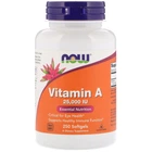 Витамин A NOW Foods (Vitamin A) 25000 МЕ 250 капсул NOW00342