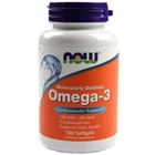 Жирные кислоты NOW Foods Омега-3 поддержка сердца (Omega-3 180 EPA/120 DHA) 100 капсул NOW01650