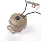 Адаптер кріплення для встановлення навушників Earmor M31/M32 та Peltor на шолом, Койот (124850) - зображення 4