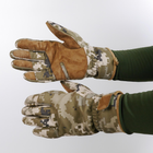 Тактичні штурмові зимові рукавиці для ЗСУ Softshell піксель L - зображення 3