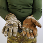 Тактичні штурмові зимові рукавиці для ЗСУ Softshell піксель M - зображення 5