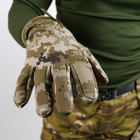 Тактические штурмовые зимние перчатки для ВСУ Softshell пиксель L - изображение 8