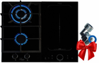 Комбинированная индукционно - газовая варочная поверхность Luxor Modul RI PG 320 Induction 60 GAS + уголок для безопасного подключения в подарок черный