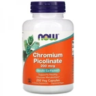 Хром піколінат, Chromium Picolinate, Now Foods, 200 мкг, 250 капсул (NOW-01422)