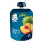 Детское пюре Gerber Яблуко та персик 90 г (7613036345460)