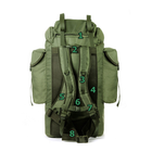 Туристичний армійський супер-міцний рюкзак 5.15.b 75 к. с ортопедичесой пластиною Олива. - зображення 5