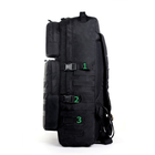Тактичний військовий туристичний супер-міцний рюкзак 5.15.b 60 літрів Чорний. - зображення 3