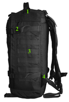 Тактический, штурмовой крепкий рюкзак 32 литров Черный 5.15.b - зображення 3