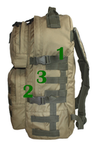 Тактичний похідний міцний рюкзак 5.15.b 40 літрів койот - зображення 4