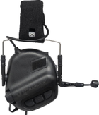 Активные наушники с микрофоном Earmor M32 Черный + Premium крепление на каску шлем (150213) - изображение 4