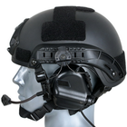 Активные наушники на каску шлем с гарнитурой Earmor M32H Черный + Кнопка PTT, Тангента Z125 (15026ptt) - изображение 7