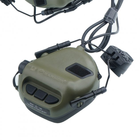 Наушники Активные с гарнитурой микрофоном на каску шлем Earmor M32H + Тангента / Кнопка PTT Z125 (150250ptt) - изображение 2