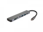 Концентратор USB-хаб Vinga Type-C to 4K HDMI+2*USB3.0+SD+TF+PD+USB-C 3.1 Gen1 aluminium (VCPHTC7AL)