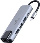 Концентратор USB-хаб Cablexpert USB-C 5-in-1 (hub/HDMI/PD/LAN) (A-CM-COMBO5-04)