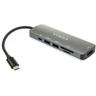 Концентратор USB-хаб Vinga USB Type-C 3.1 to HDMI+USB3.0+USB 2.0+SD/microSD+PD 6in1 (VHC6)