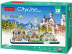 Тривимірна головоломка-конструктор CubicFun City Line Баварія (MC267h) (6944588202675)