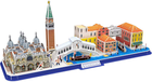 Konstruktor puzzli 3D Cubic Fun City Line Venice (6944588202699) - obraz 3