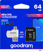 Goodram 64GB Class 10 UHS-I All in One + OTG Reader (M1A4-0640R12) - obraz 8