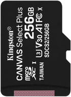 Kingston microSDXC 256GB Canvas Select Plus Class 10 UHS-I U3 V30 A1 (SDCS2/256GBSP) - obraz 1