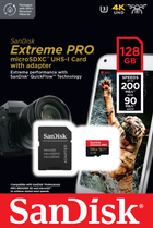 SanDisk Extreme Pro microSDXC 128GB UHS-I U3 + SD адаптер (SDSQXCD-128G-GN6MA) - зображення 2