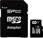 Silicon Power MicroSDHC 8GB Class 10 + adapter (SP008GBSTH010V10SP) - зображення 1