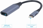 Адаптер-перехідник Cablexpert USB Type-C - HDMI 0.15 м Сірий (A-USB3C-HDMI-01) - зображення 3