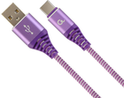 Кабель Cablexpert USB — USB Type-C 1 м Purple (CC-USB2B-AMCM-1M-PW) - зображення 1