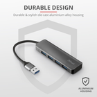 Hub USB Trust Halyx 4 porty USB-A 3.2 Aluminium (TR23327) - obraz 5