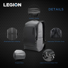 Рюкзак для ноутбука Lenovo Legion 15.6" Grey (GX40S69333) - зображення 5