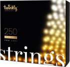 Світлодіодна Smart LED-гірлянда Twinkly Strings AWW 250, BT + Wi-Fi, Gen II, IP44, кабель чорний (TWS250GOP-BEU) - зображення 1