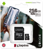 Kingston microSDXC 256 GB Canvas Select Plus Class 10 UHS-I U3 V30 A1 + adapter SD (SDCS2/256 GB) - obraz 3