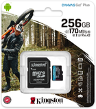 Kingston MicroSDXC 256 GB Płótno Go! Karta Plus Class 10 UHS-I U3 V30 A2 + SD (SDCG3/256 GB) - obraz 7