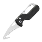 Брелок-нож для ключей и распаковки 108 мм Черный с серебристым лезвием (sv101332b) - изображение 1