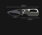 Брелок-нож для ключей и распаковки 108 мм Зеленый с серебристым лезвием (sv101332gr) - изображение 5