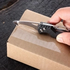 Брелок-нож для ключей и распаковки 108 мм Черный с серебристым лезвием (sv101332b) - изображение 3