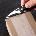 Брелок-нож для ключей и распаковки 108 мм Черный с черным лезвием (sv101331b) - изображение 2