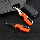 Брелок-нож для ключей и распаковки 108 мм Оранжевый с черным лезвием (sv101331or) - изображение 7